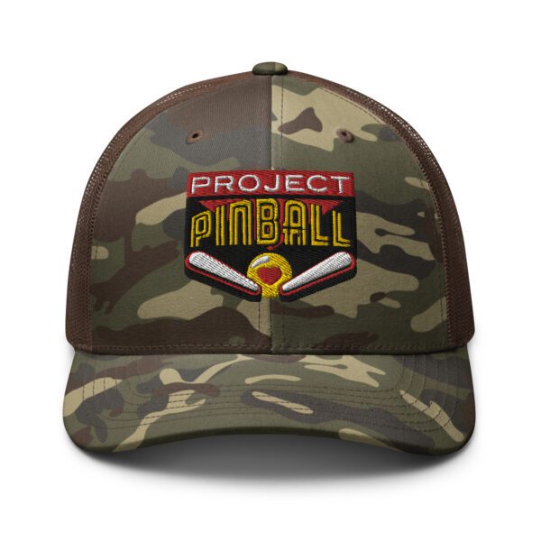 Embroidered Camouflage Trucker Hat