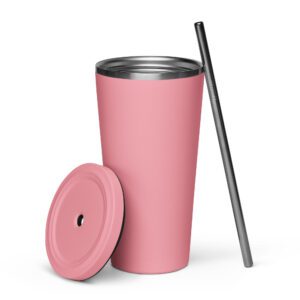 20 oz Insulated Tumbler with Straw - Image 16