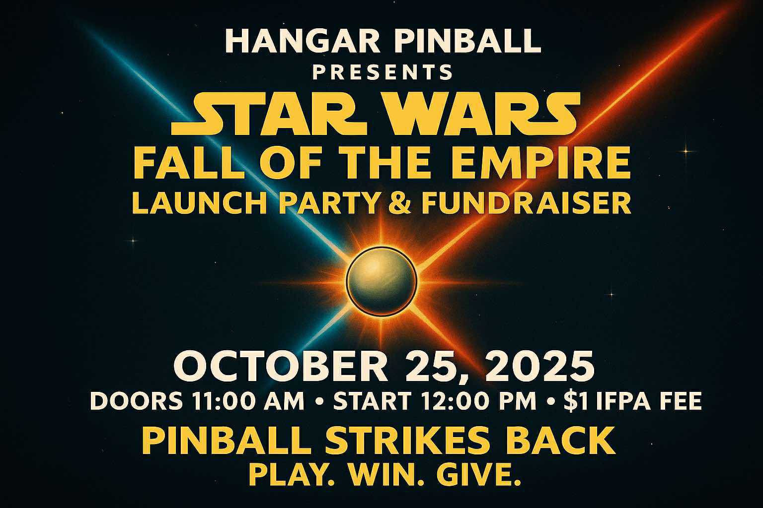 Hangar Pinball’s Launch Party / Project Pinball Fundraiser